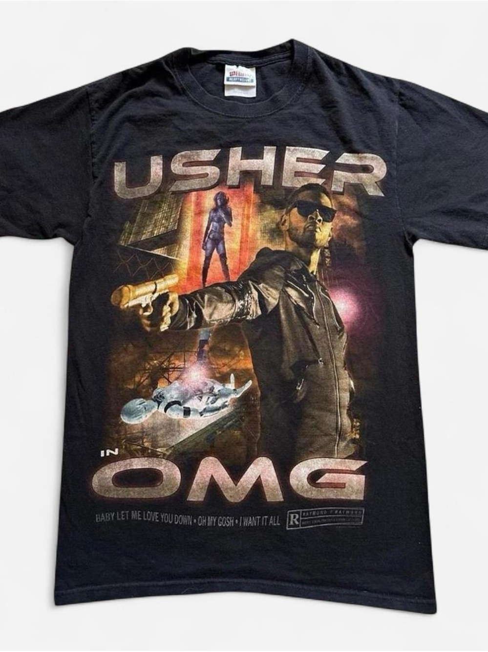 Usher OMG concert tour Graphic Tee - Black Small